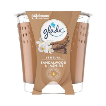 Glade Duftkerze Sensual Sandalwood und Jasmine, im Glas, 112g